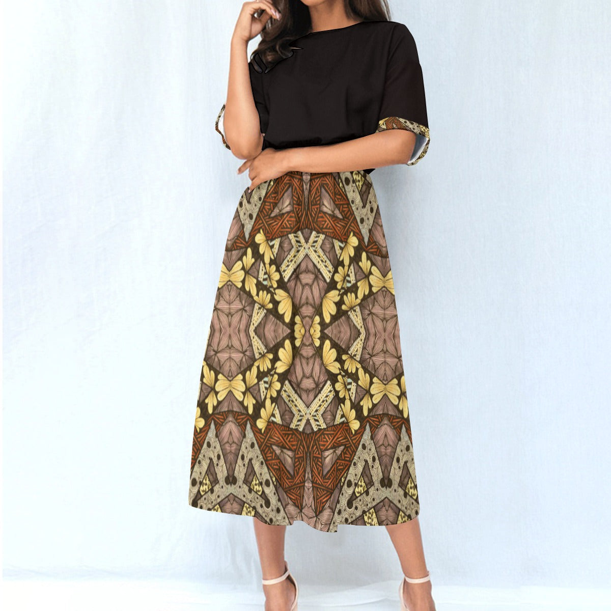All-Over Print Women's Elastic Waist Dress