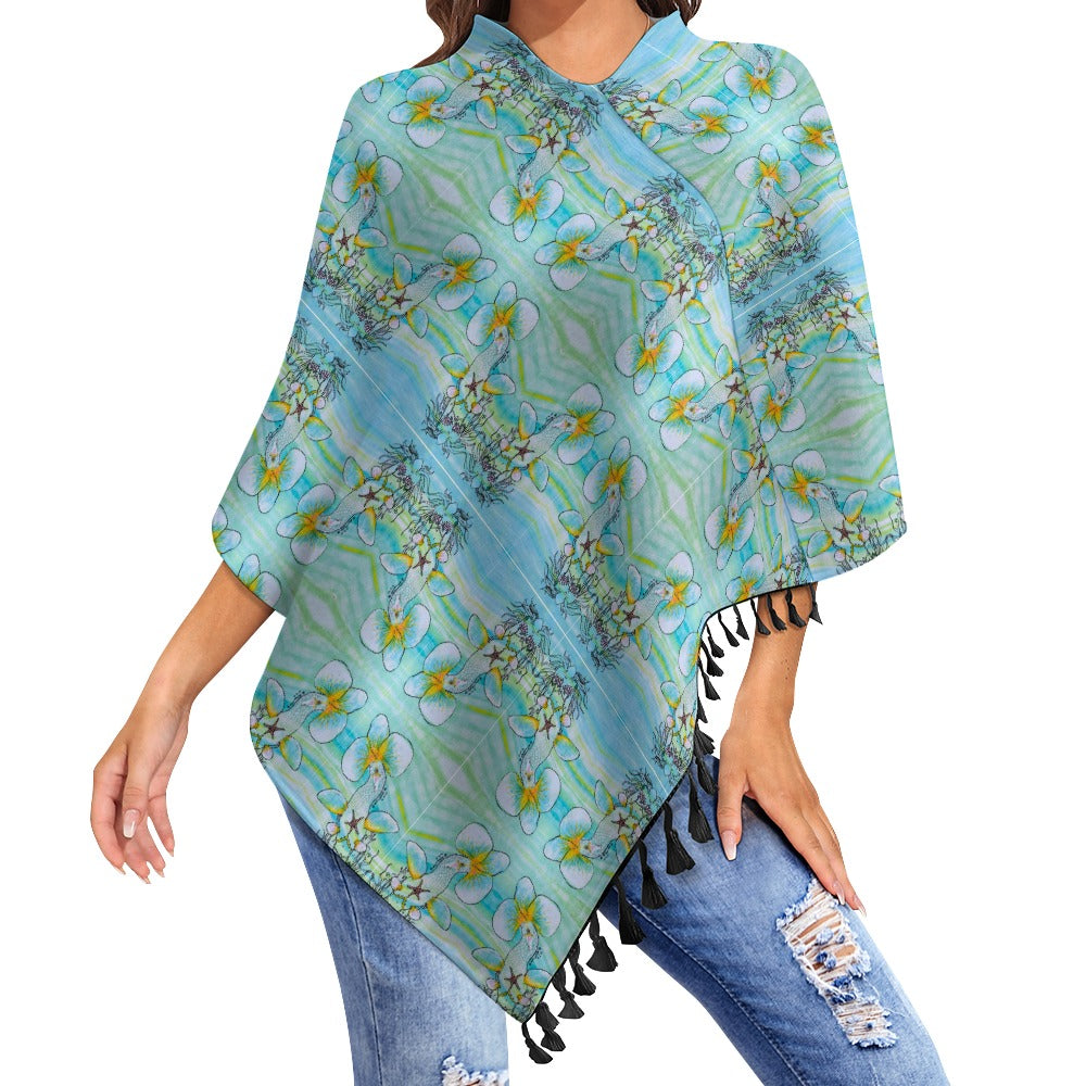 PGP Holiday Rochelle Knitted Cape With Fringed Edge