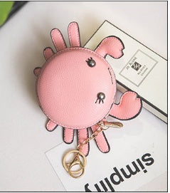 Crab Shaped Leather Coin Purse – Cute Ocean-Inspired Wallet | 9.5x9.5cm
