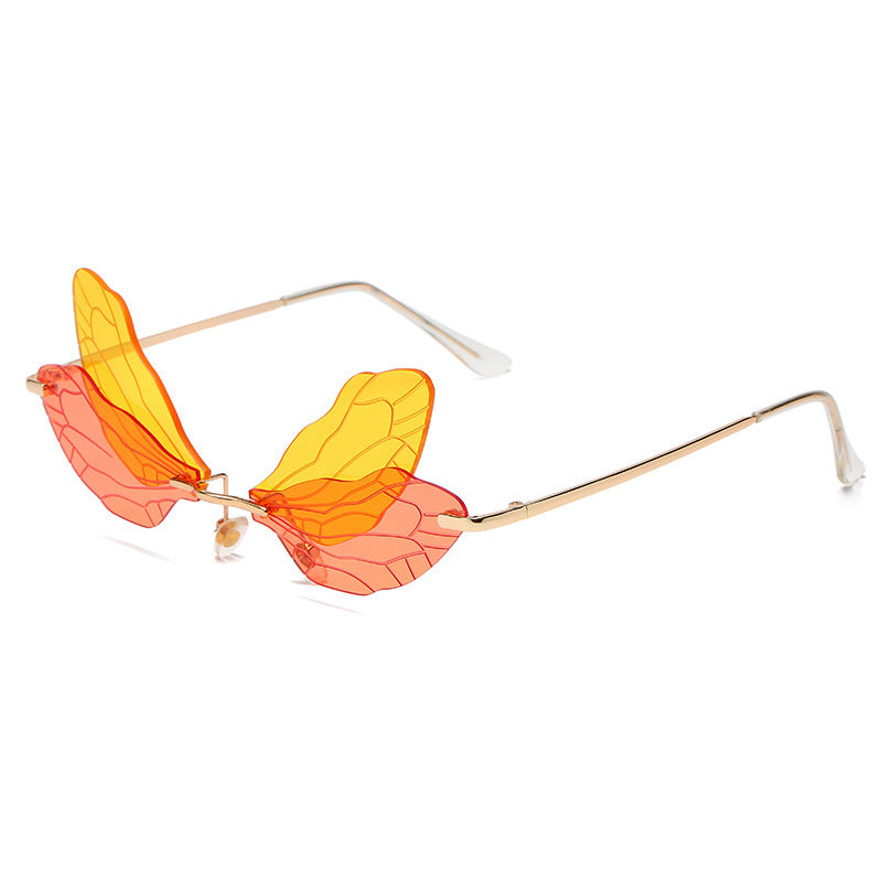 Gradient dragonfly Fairycore sunglasses