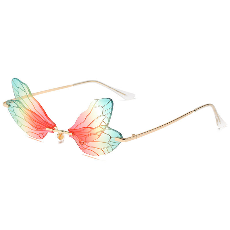 Gradient dragonfly Fairycore sunglasses