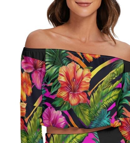 PGP Holiday Fiesta Salvaje Off-Shoulder Top & Skirt Set – Ultra Comfort Bold, Sexy Style for Cinco de Mayo