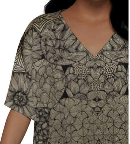 PGP Holiday Melissa Women's Bat Sleeves Succor V-Neck Blouse
