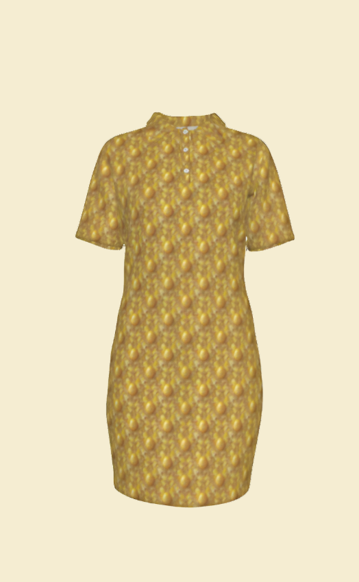 PGP Holiday Buttercream Frosting Women's Polo Collar Dress