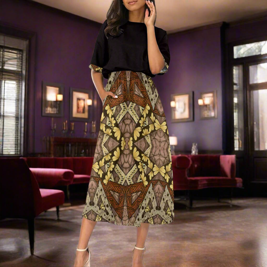 All-Over Print Women's Elastic Waist Dress