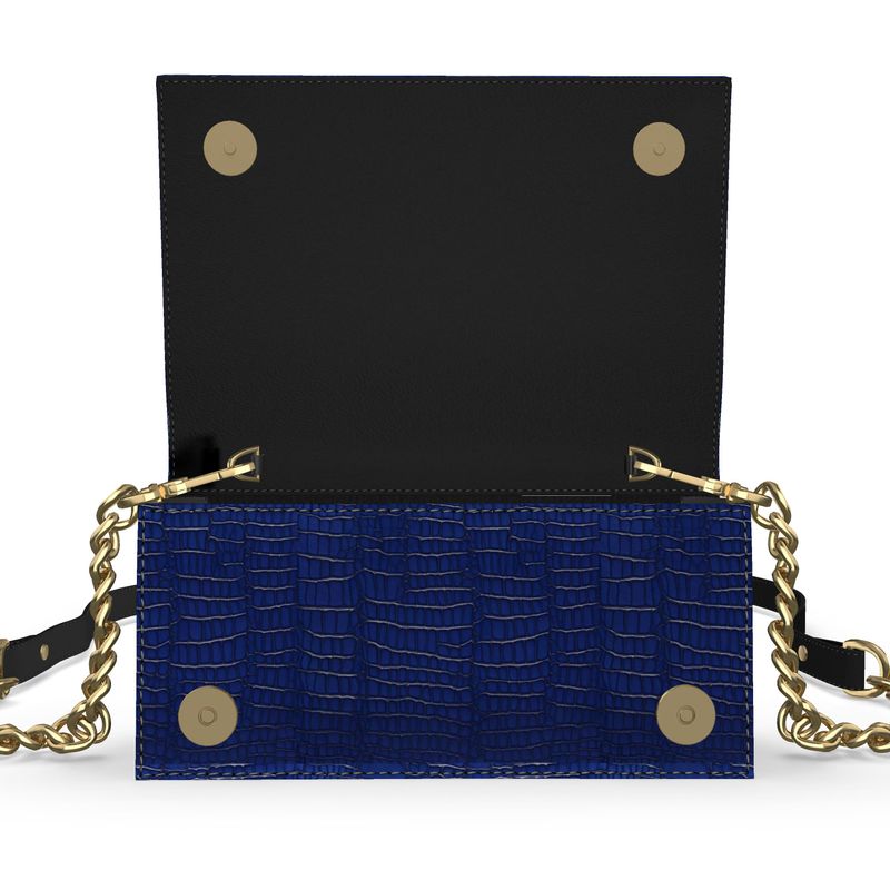 PGP Holiday 2025 Collectors Series - Isis Evening Bag - Egyptian Blue, Alligator Design Nappa Leather