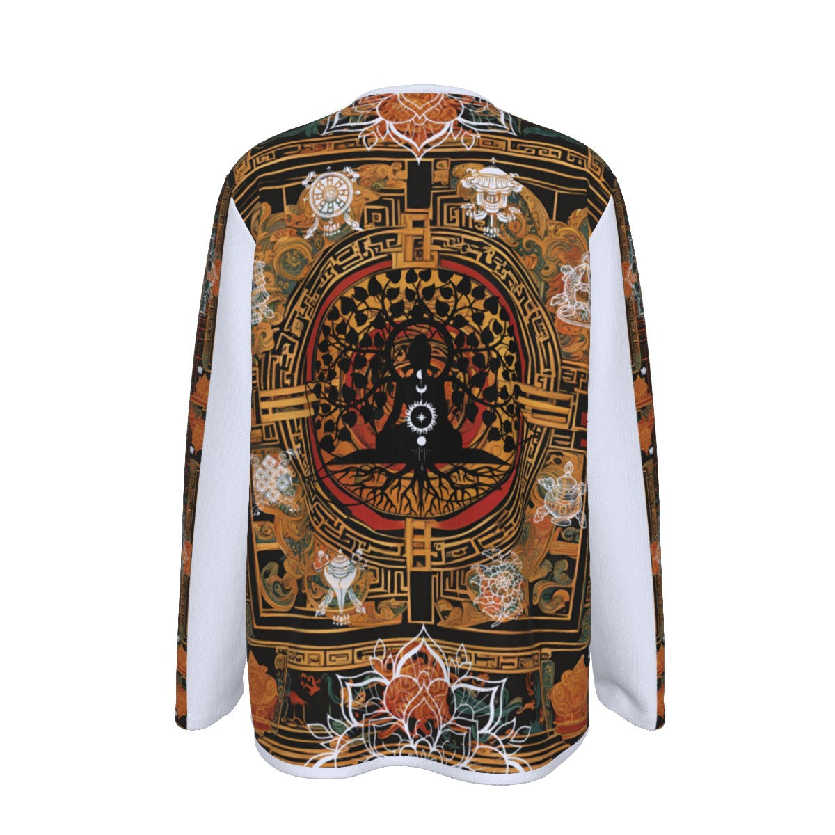 PGP Holiday Tibetan Ember Open Surplice Top – Exotic V-Neck Outerwear - White