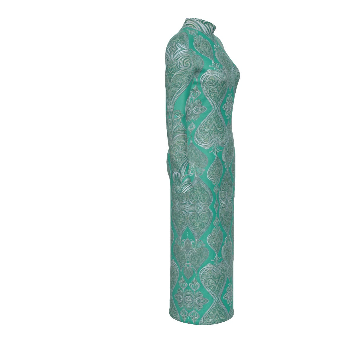 PGP Holiday She Prefers Silver Line - Mint -Long Sleeve Hip Dress
