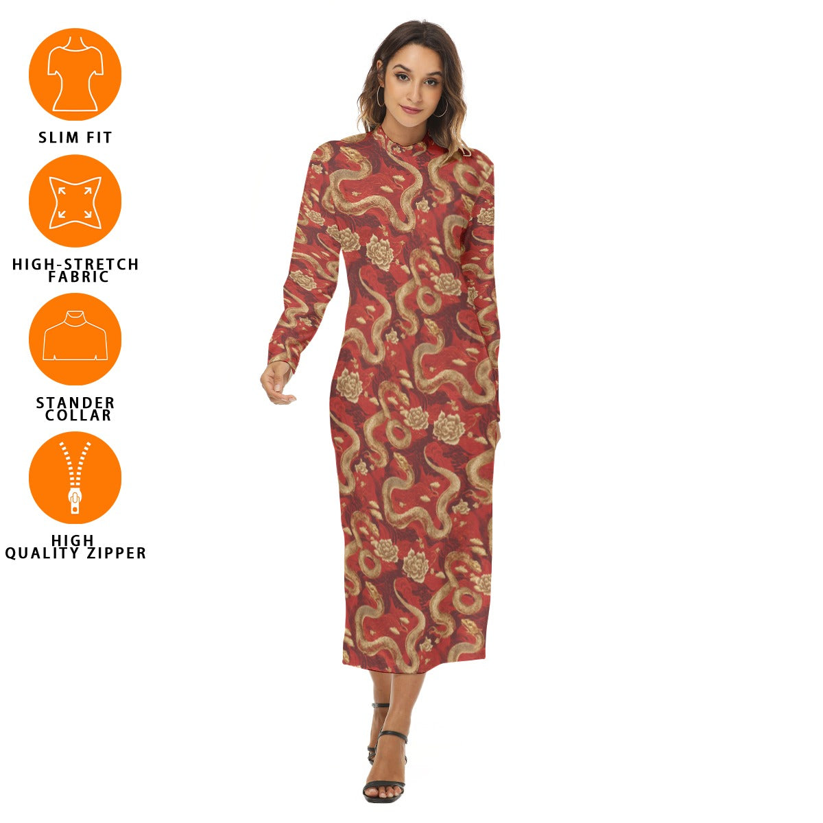 PGP Holiday Golden Serpent Hip Dress | Lunar New Year Chic