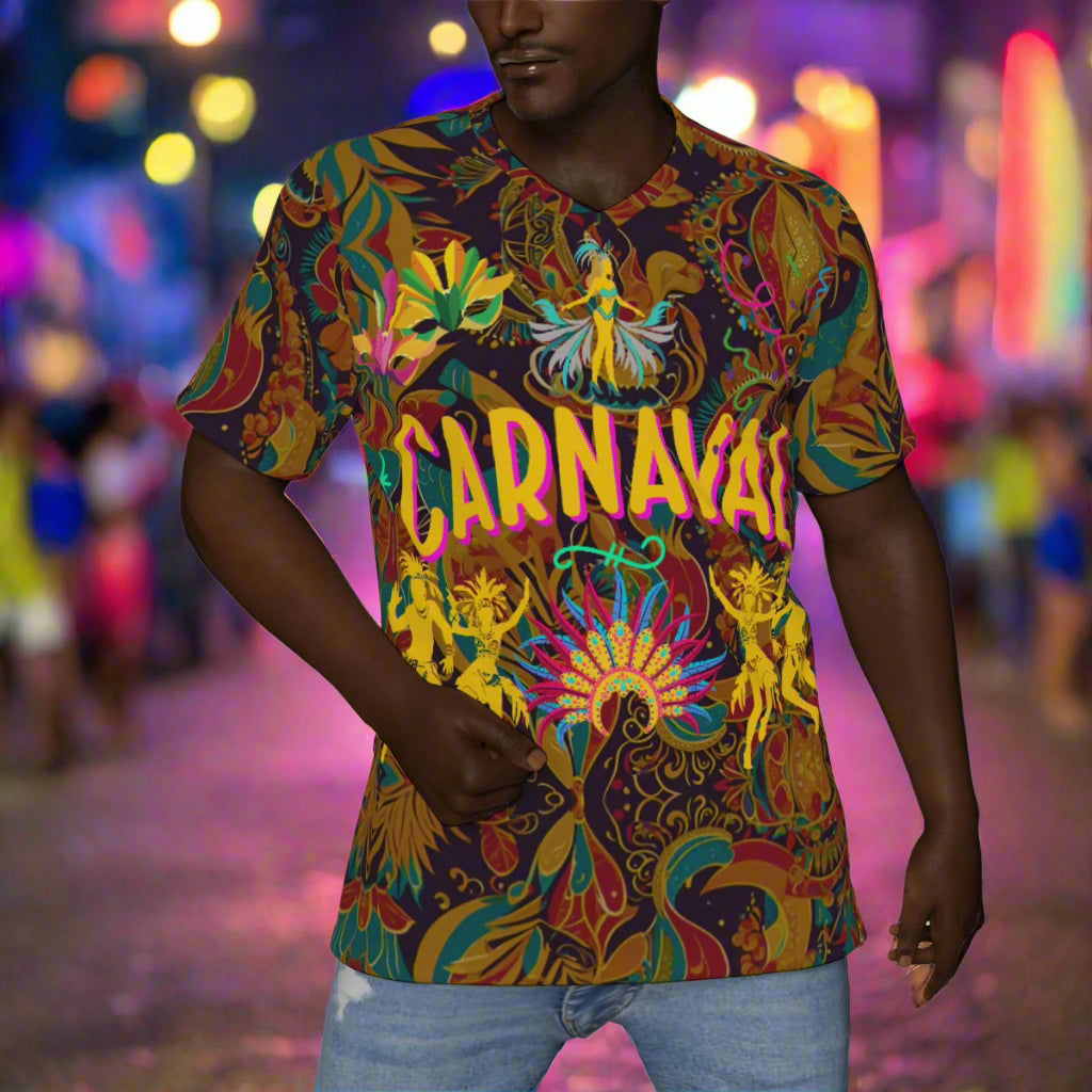 PGP Holiday Carnaval V-Neck T-Shirt – Soft, Breathable & Versatile for Every Season