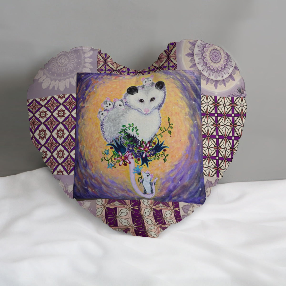 PGP Margeaux Super Mom Custom Heart-Shaped Pillow – Soft 15.7" Accent with Personalized Boho Flair