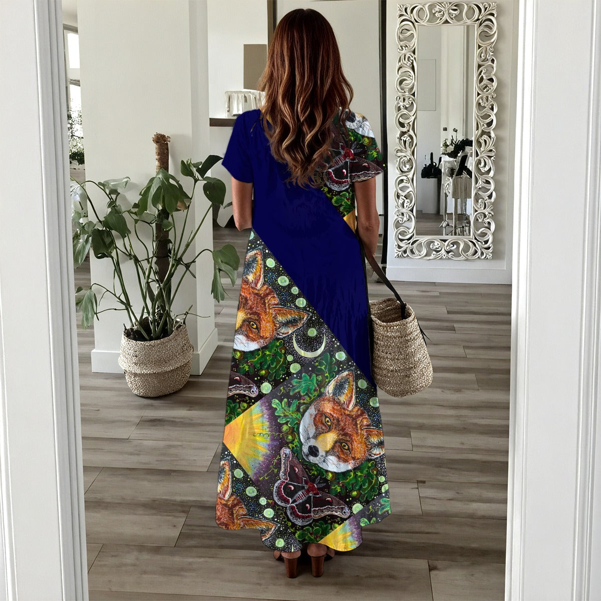 Margeaux Foxfire Long Dress - Enigma Blue