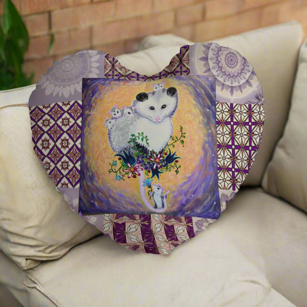 PGP Margeaux Super Mom Custom Heart-Shaped Pillow – Soft 15.7" Accent with Personalized Boho Flair