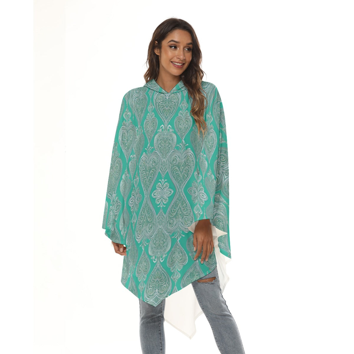PGP Holiday She Prefers Silver Line - Mint - Unisex Moon Shadow Hooded Cloak