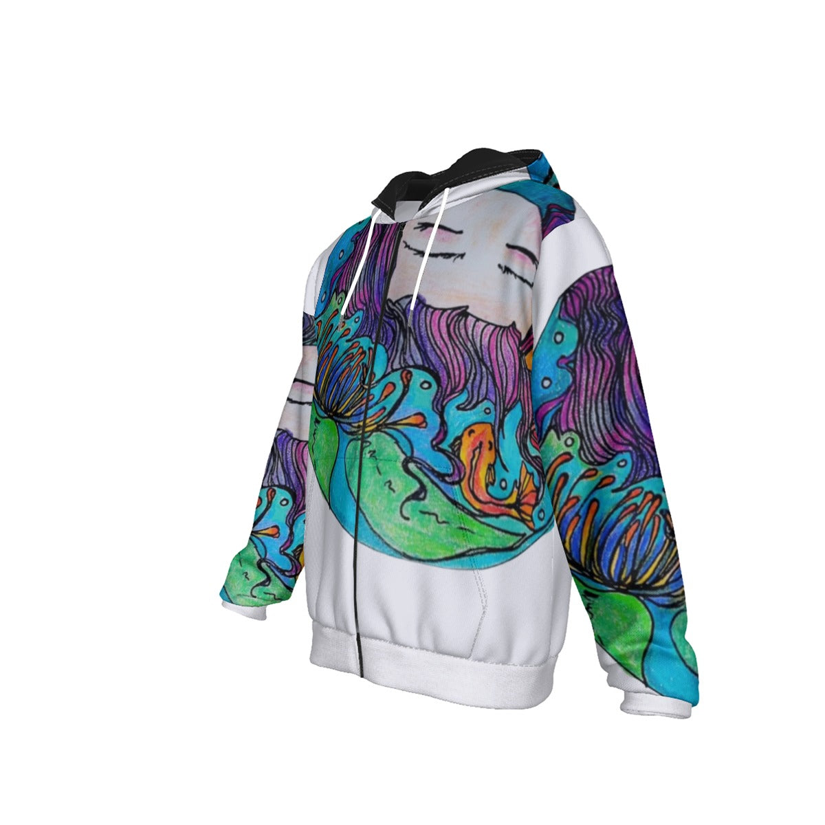 Rochelle Wishing Well Men's Heavy Fleece Zip Up Hoodie