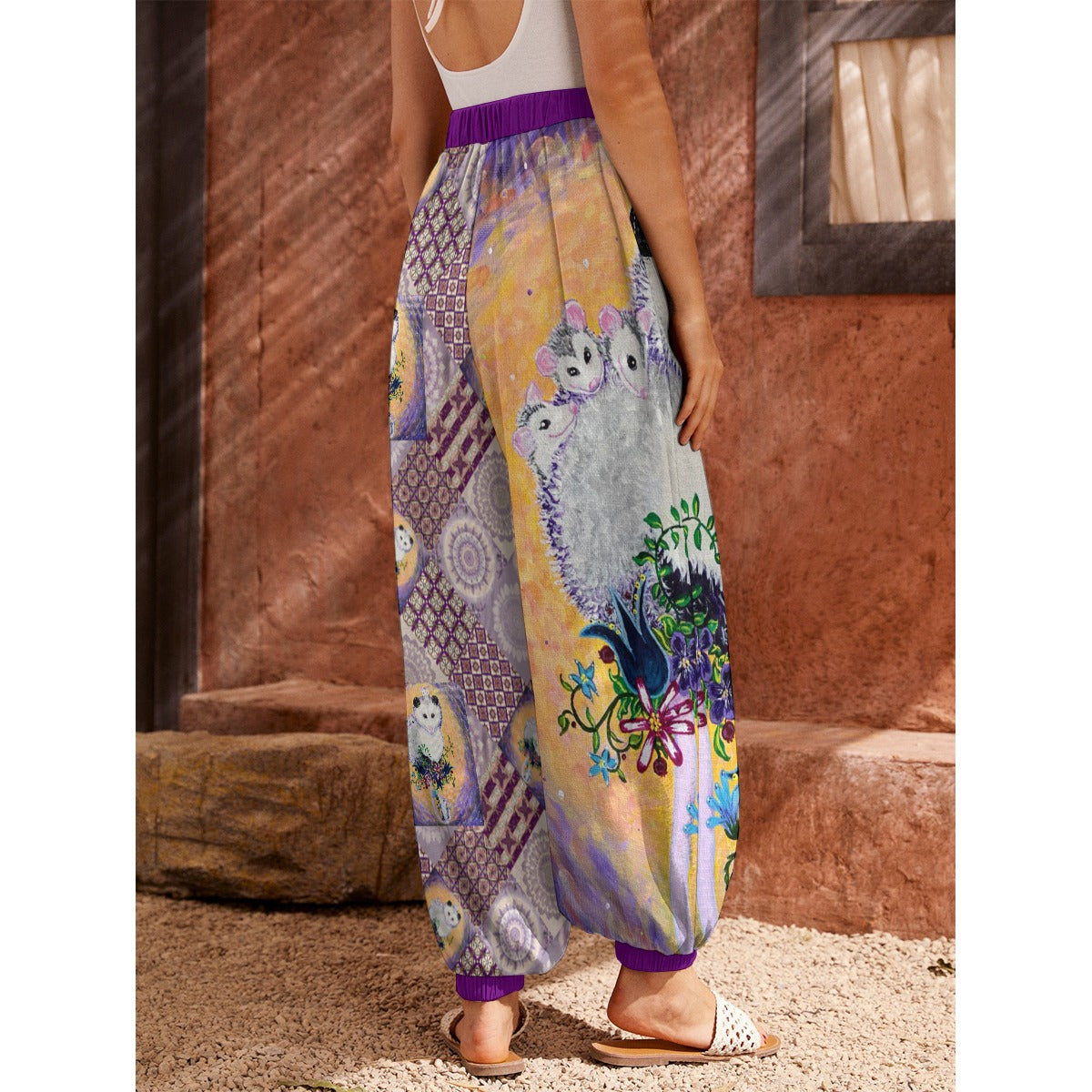 PGP Margeaux Super Mom French Terry Carrot Pants with Drawstring Waist and Cuffed Ankles