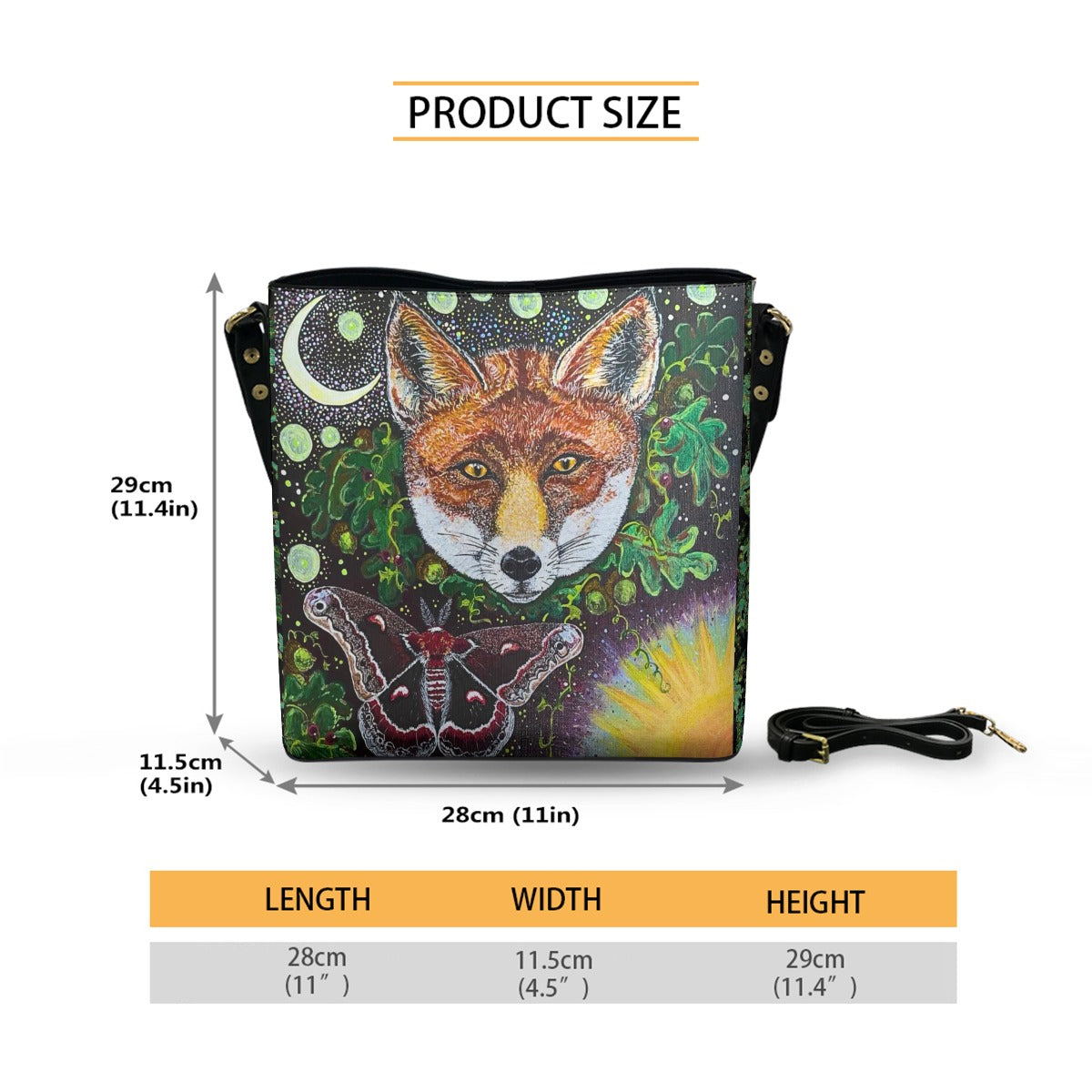 Margeaux Foxfire Crossbody Bucket Bag