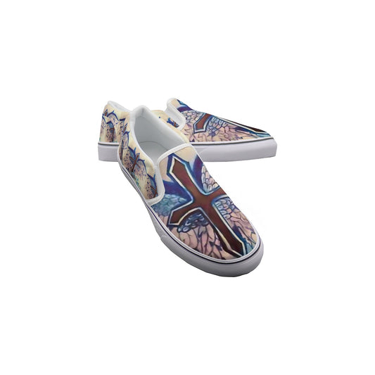 PGP Holiday Stacy Lee Faith Slip-On Sneakers – Comfortable Canvas Shoes