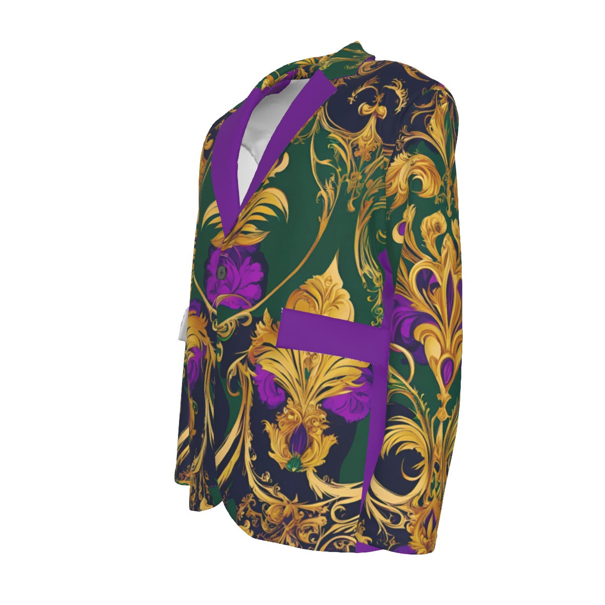 PGP Holiday Mardi Gras Flat Lapel Collar Casino Blazer – Classic, Lightweight & Stylish