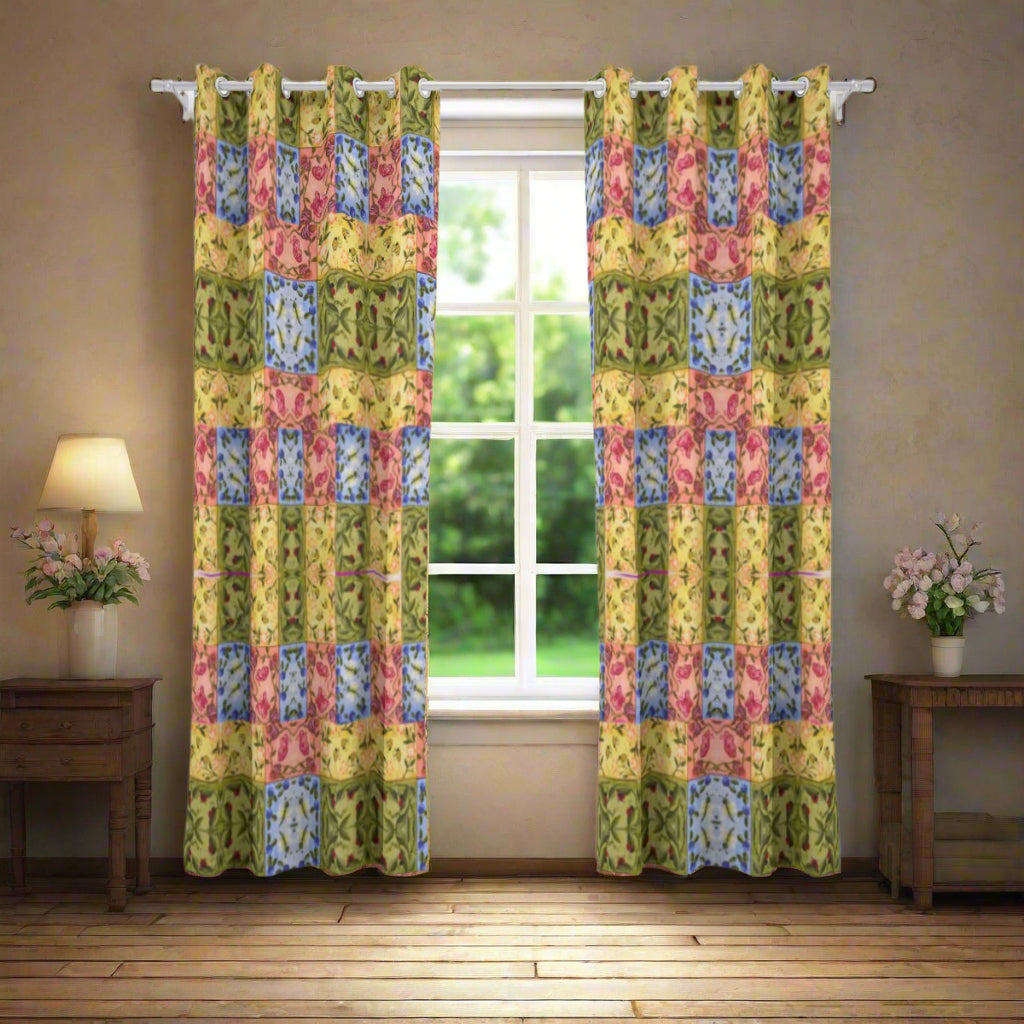 PGP Holiday Suzanne Buzzygarden Buddies Grommet Curtains (Large Size) – Joyful & Durable Window Treatments