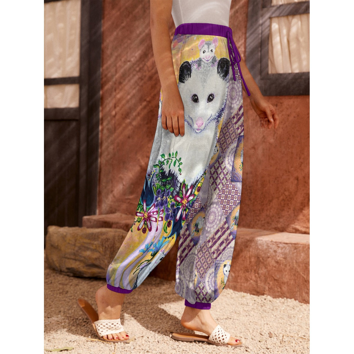 PGP Margeaux Super Mom French Terry Carrot Pants with Drawstring Waist and Cuffed Ankles