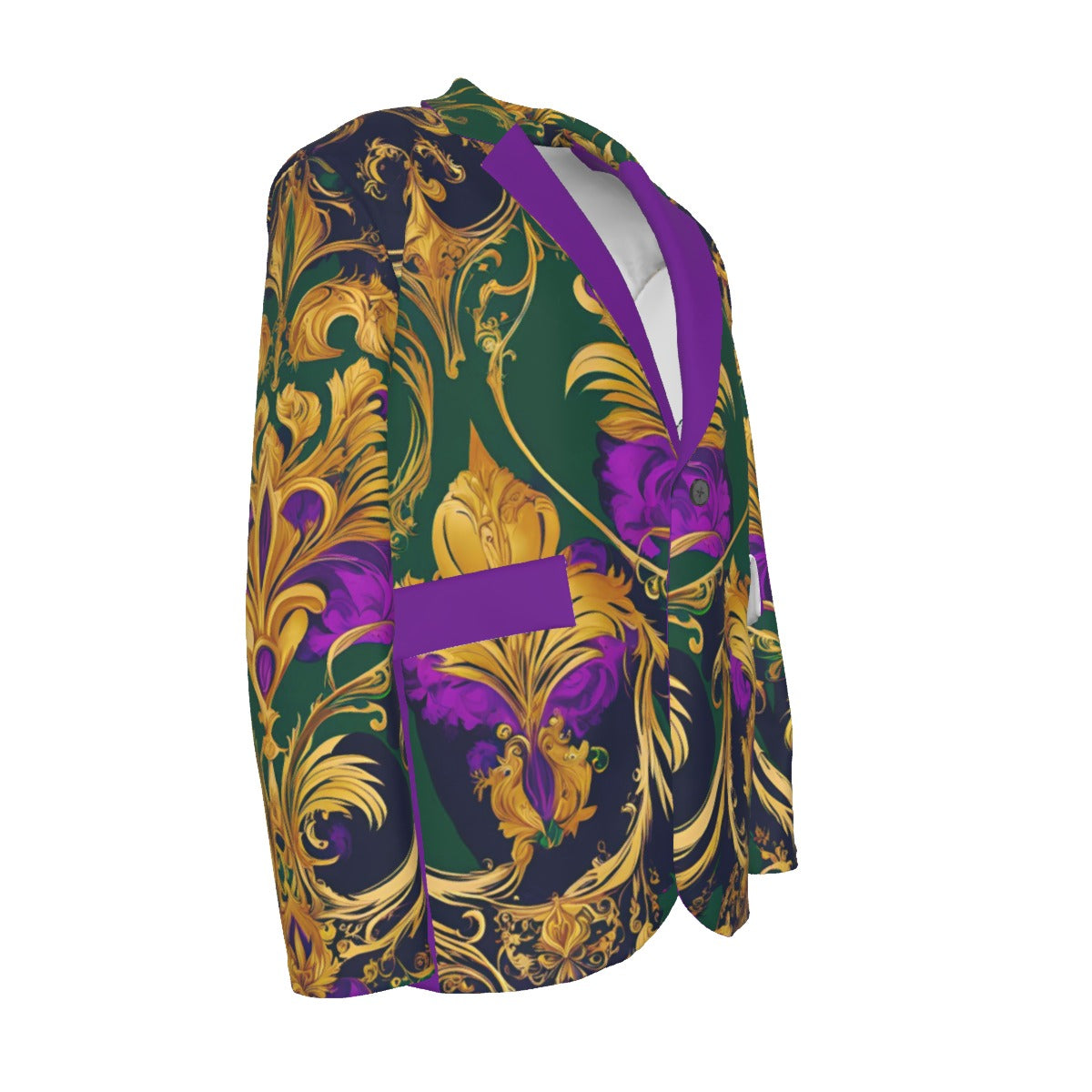PGP Holiday Mardi Gras Flat Lapel Collar Casino Blazer – Classic, Lightweight & Stylish