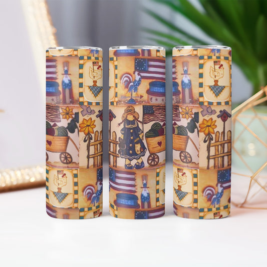 Suzanne Independence Day 20oz Custom Stainless Steel Tumbler with Sliding Lid – PGP Holiday