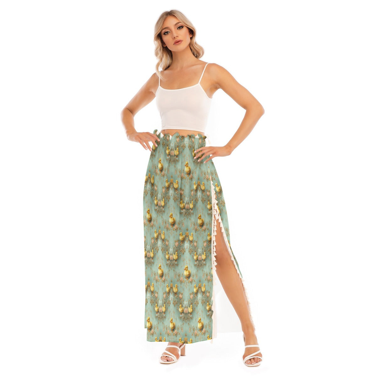 PGP Holiday Blue-Bill Charm Women's Side Split Skirt