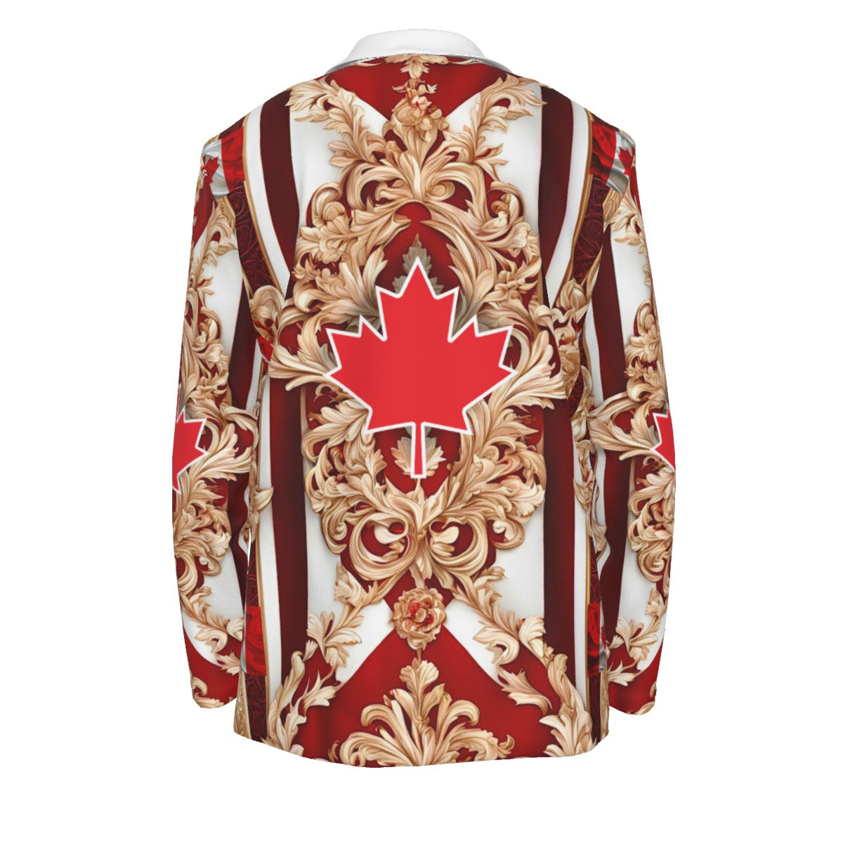 PGP Holiday Drapeau Souverain Flat Lapel Collar Casino Blazer – 100% Cotton, Stylish & Comfortable
