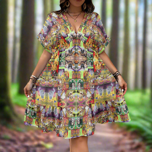 Margeaux Unleashed Comfort Focus All Body Types V-Neck Short Sleeve Dress