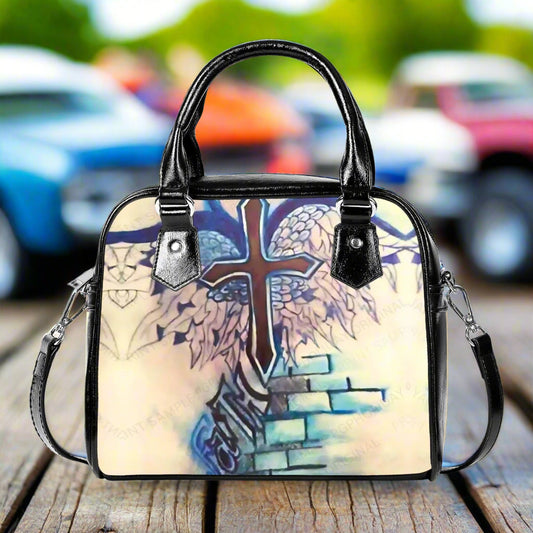 PGP Holiday Stacy Lee Faith Handbag – Shoulder Bag with Zipper Closure & Dual Carry Option