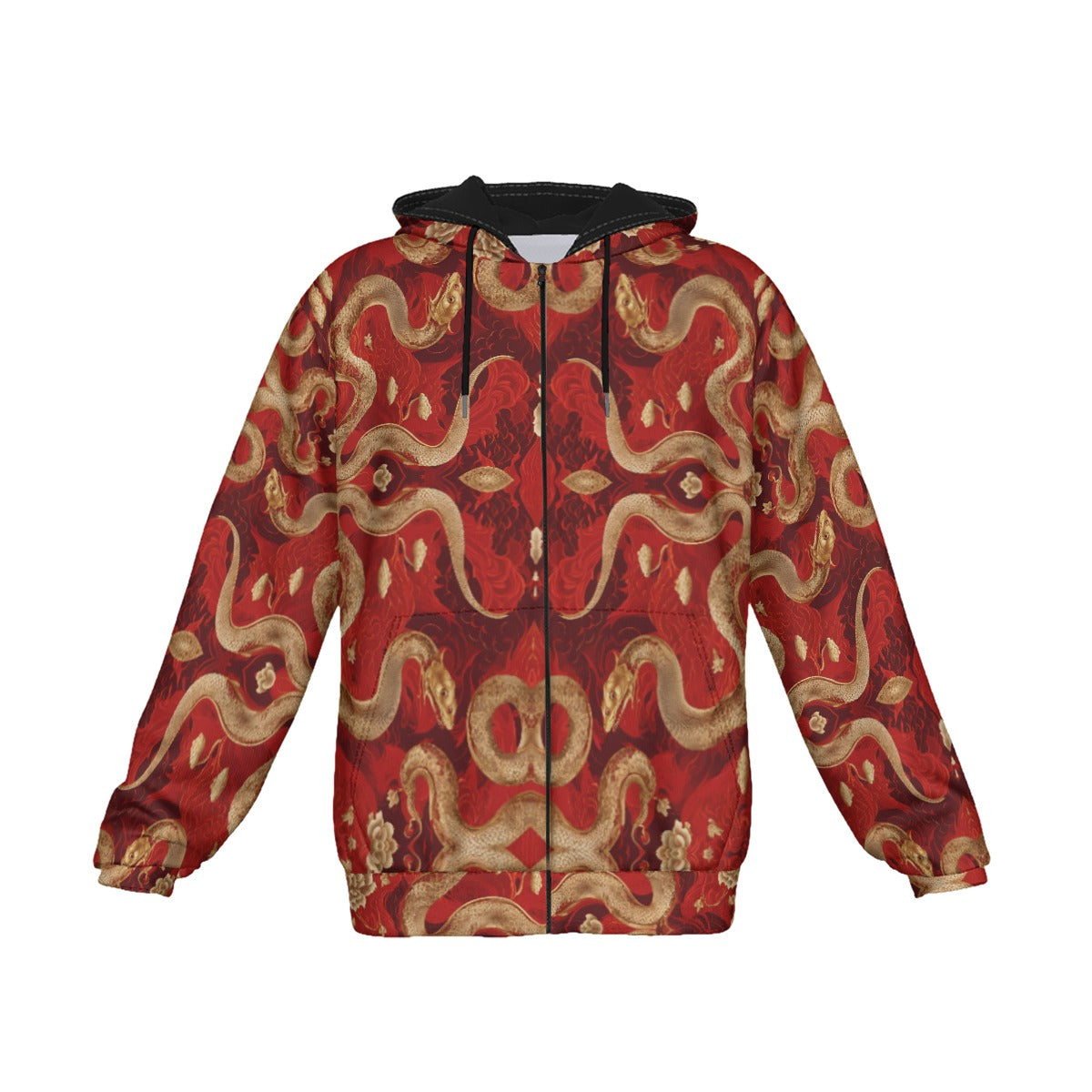 PGP Holiday Golden Serpent Heavy Fleece Zip-Up Hoodie | Lunar New Year Comfort