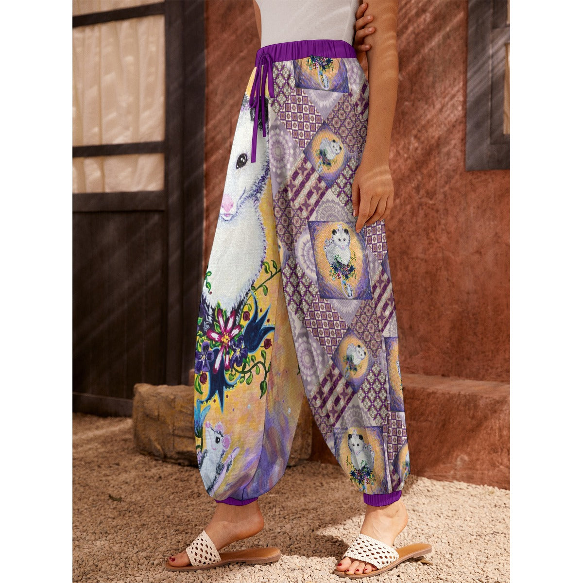 PGP Margeaux Super Mom French Terry Carrot Pants with Drawstring Waist and Cuffed Ankles