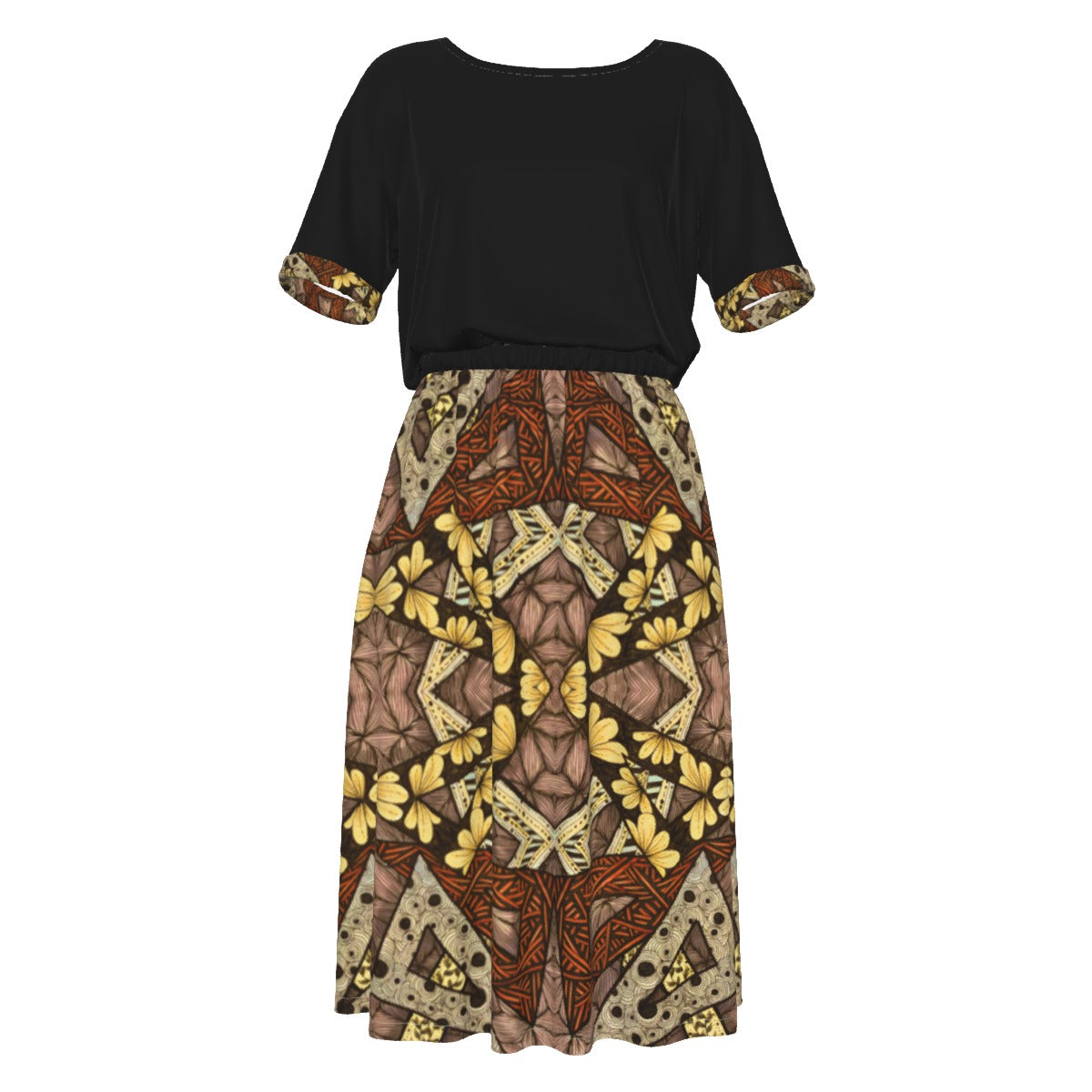 All-Over Print Women's Elastic Waist Dress