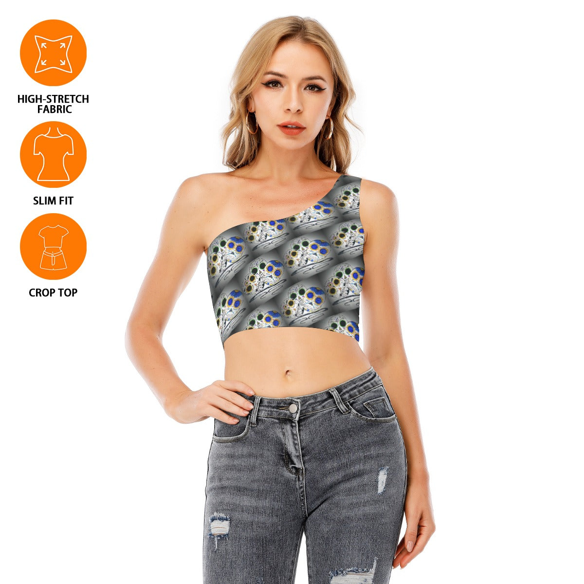 PGP Holiday Amanda One-Shoulder Cropped Top – Sleek, Sporty, and Ultra-Flattering
