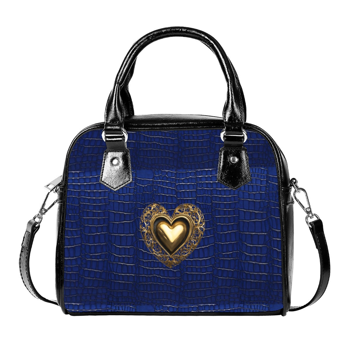 PGP Holiday 2025 Isis "Undine" Handbag With Single Shoulder Strap - Egyptian Blue Alligator Print