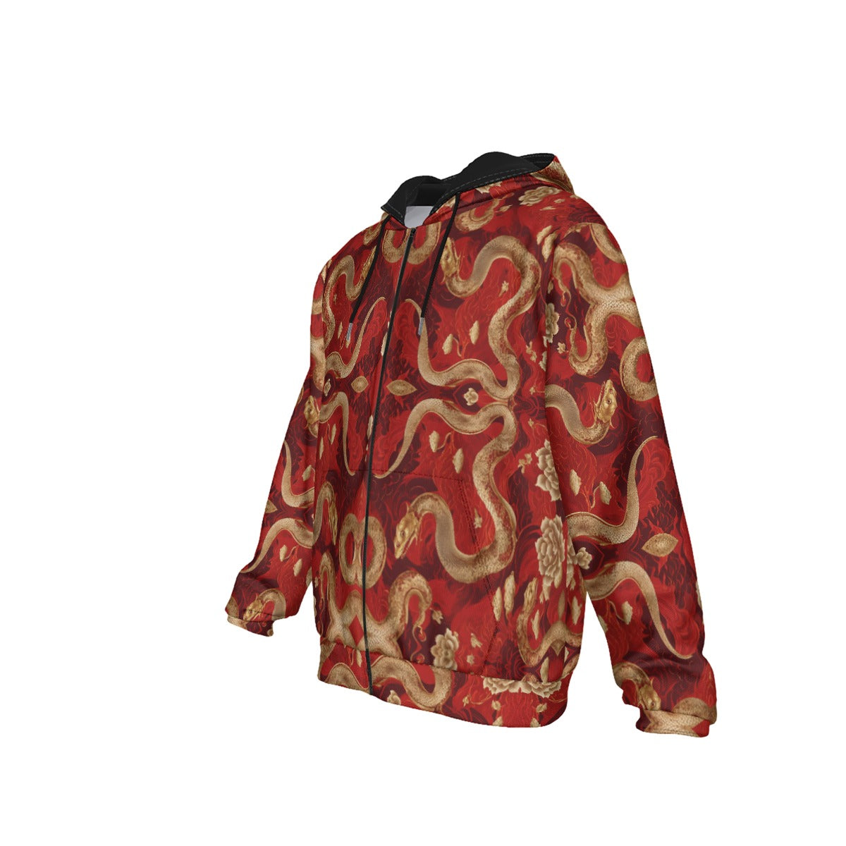 PGP Holiday Golden Serpent Heavy Fleece Zip-Up Hoodie | Lunar New Year Comfort