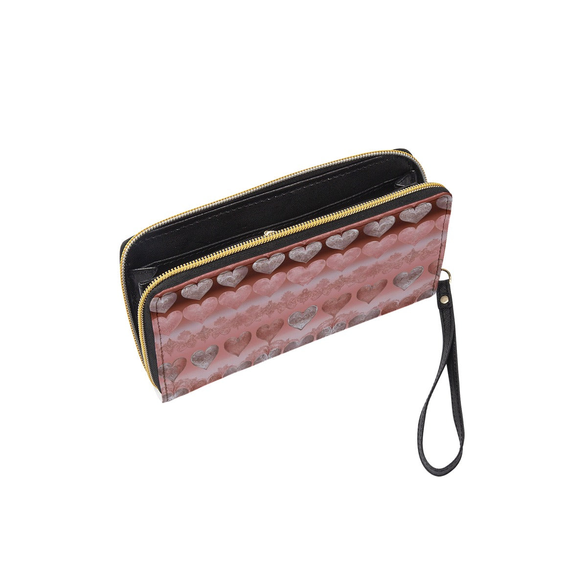 PGP Holiday She Prefers Silver Line - Black Tea - Folio Wallet with Wrist Strap