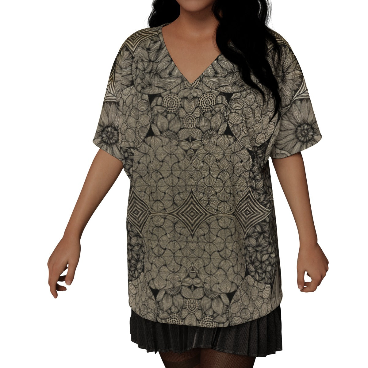 PGP Holiday Melissa Women's Bat Sleeves Succor V-Neck Blouse