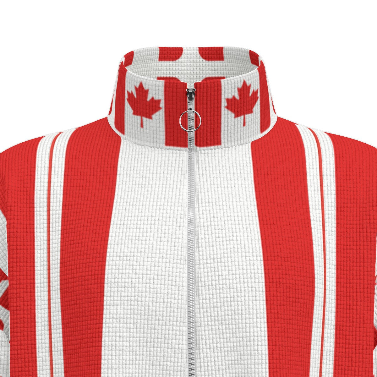 PGP Holiday Designer Canadian Flag Day Unisex Stand Collar Zipped Jacket