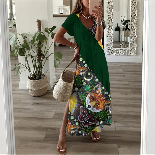 Margeaux Foxfire Long Dress - Deep Emerald