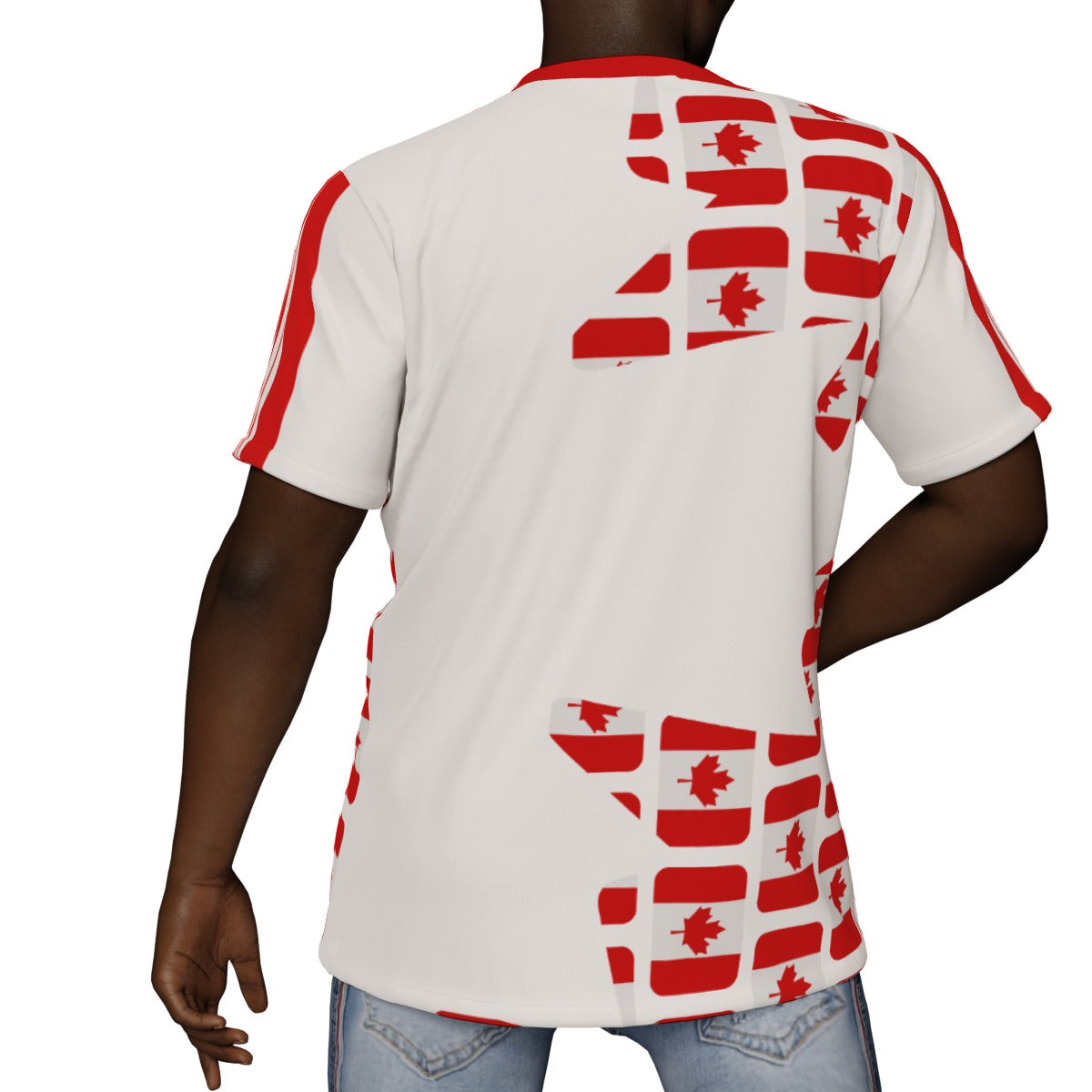 PGP Holiday Canadian Flag Day V-Neck Wrinkle Resistant Jersey T-Shirt