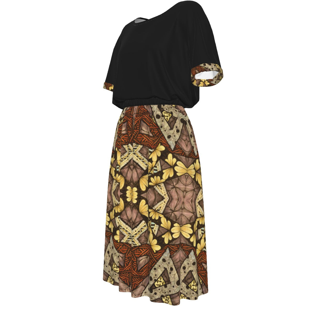 All-Over Print Women's Elastic Waist Dress