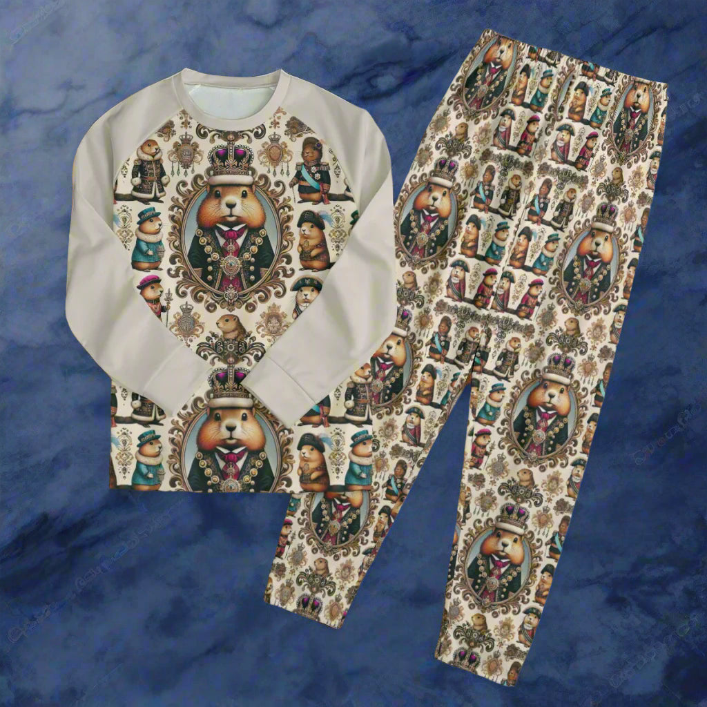 PGP Holiday Groundhog Monarchy Raglan Sleeve Crew Neck Set – Stylish, Comfortable & Versatile!