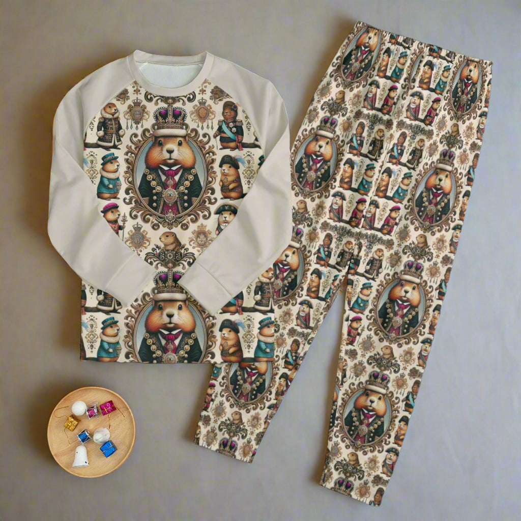 PGP Holiday Groundhog Monarchy Raglan Sleeve Crew Neck Set – Stylish, Comfortable & Versatile!
