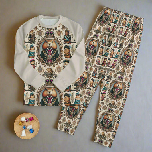 PGP Holiday Groundhog Monarchy Raglan Sleeve Crew Neck Set – Stylish, Comfortable & Versatile!