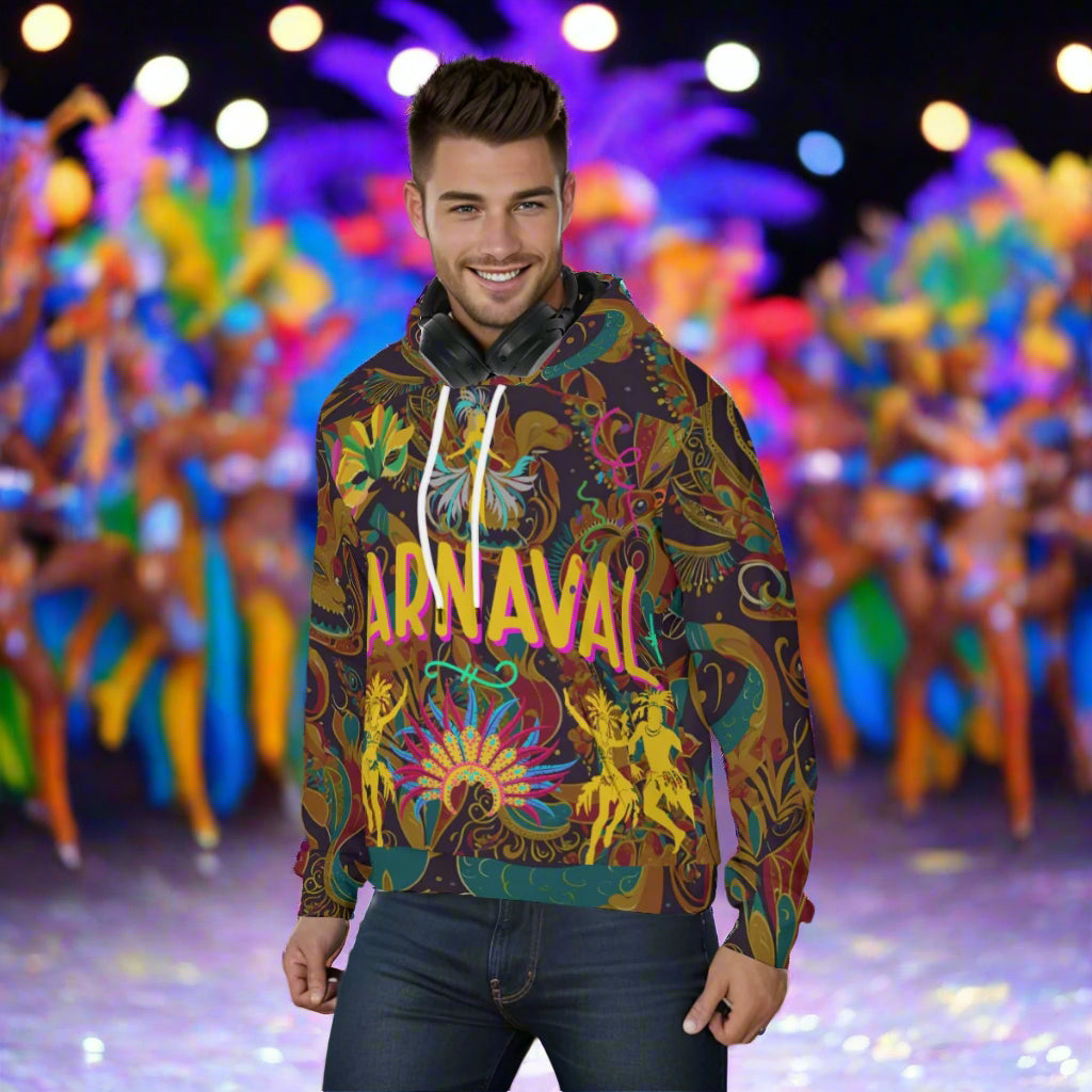 PGP Holiday Carnaval Men's Pullover Hoodie – Classic Comfort & Versatile Style