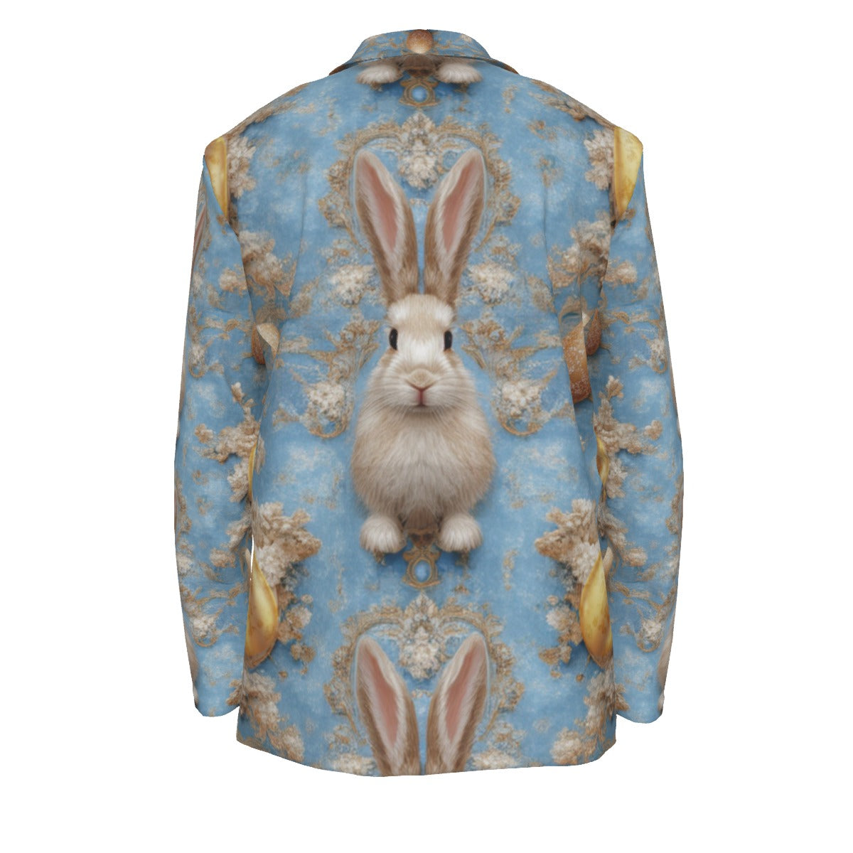 Meadow Bunny Men's Easter Blazer – Festive Spring Suit with Floral Rabbit Print