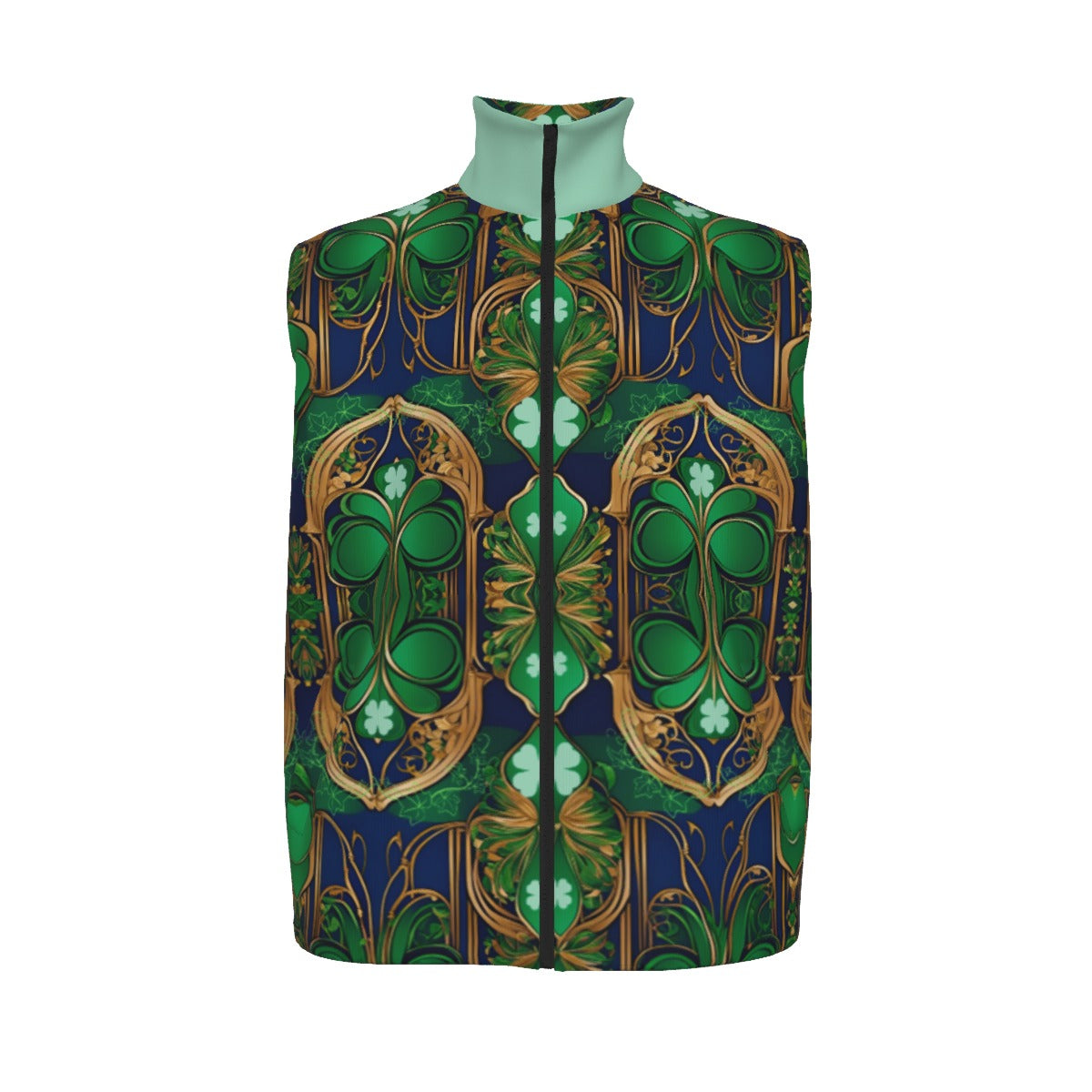 PGP Holiday Cogair Eidhneán Men's Stand-up Collar Vest with Zipper Closure & Side Pockets