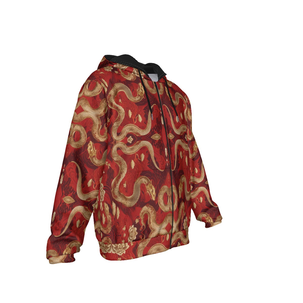PGP Holiday Golden Serpent Heavy Fleece Zip-Up Hoodie | Lunar New Year Comfort